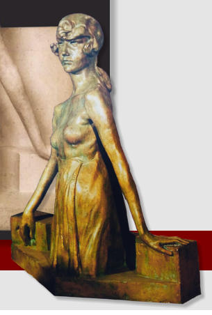 La Sig.na Carminati, 1921 | Gesso e bronzo, cm 120x120